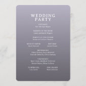 Elegant Purple Wedding Ceremony Template Programmakaart (Achterkant)