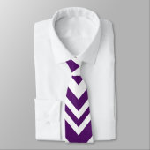Elegant purple & white chevron pattern Neck Tie Stropdas (Gebonden)