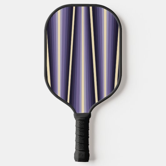 Elegant Purple White Chevron Pattern Pickleball Paddle (Achterkant)