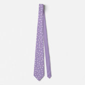 Elegant Purple White Dots Pattern Groom Gift   Stropdas (Voorkant)