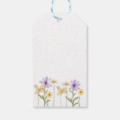 Elegant Purple Yellow Wildflower Wedding Cadeaulabel (Achterkant)