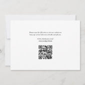 Elegant QR Code 3 Photo Wedding Save The Date (Achterkant)