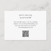 Elegant QR Code Classic Wedding RSVP Kaartje (Voorkant)