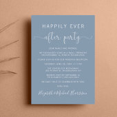 Elegant QR Code Dusty Blue Wedding Reception Kaart