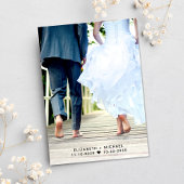 Elegant QR Code Foto Roze bruiloft Ontvangen Kaart