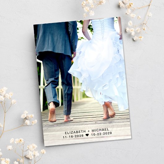 Elegant QR-code Foto Stusty Blue Wedding Reception Kaart