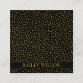 Elegant QR code gouden stippen patroon modern Vierkante Visitekaartje (Voorkant)