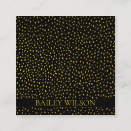 Elegant QR code gouden stippen patroon modern Vierkante Visitekaartje