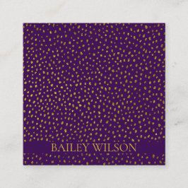 Elegant QR code gouden stippen patroon modern Vierkante Visitekaartje