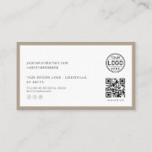 Elegant QR Code Kaart Sociaal Zand Visitekaartje (Achterkant)