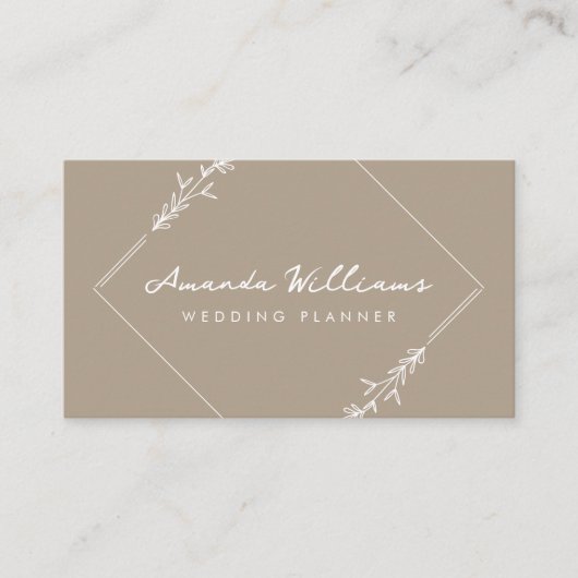 Elegant QR Code Kaart Sociaal Zand Visitekaartje (Voorkant)