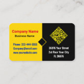 Elegant (QR-code) Modern Monogram Zwart Goud Visitekaartje (Achterkant)