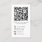 Elegant QR-code OBGYN Obstetricist Gynaecoloog Bu Visitekaartje (Achterkant)