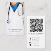 Elegant QR-code OBGYN Obstetricist Gynaecoloog Bu Visitekaartje (Voorkant / Achterkant)