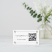 Elegant QR Code RSVP Card Visitekaartje (Staand voorkant)