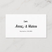 Elegant QR Code RSVP Card Visitekaartje (Achterkant)