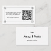 Elegant QR Code RSVP Card Visitekaartje (Voorkant / Achterkant)