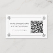 Elegant QR Code RSVP Card Visitekaartje (Voorkant)