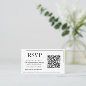 Elegant QR Code RSVP Card Visitekaartje (Staand voorkant)