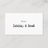 Elegant QR Code RSVP Card Visitekaartje (Achterkant)