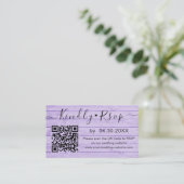 Elegant QR-code RSVP Chic Minimal Wedding Website Informatiekaartje (Staand voorkant)
