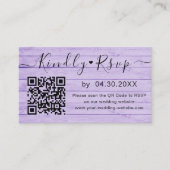 Elegant QR-code RSVP Chic Minimal Wedding Website Informatiekaartje (Voorkant)