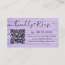 Elegant QR-code RSVP Chic Minimal Wedding Website Informatiekaartje