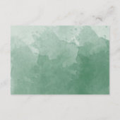 Elegant QR-code RSVP Green Monogram Weddenschap Informatiekaartje (Achterkant)