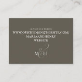 Elegant QR Code RSVP Online Kalligrafie Script Informatiekaartje (Achterkant)