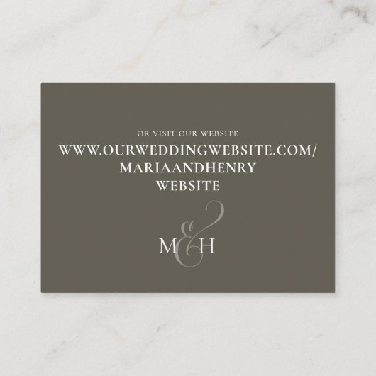 Elegant QR Code RSVP Online Kalligrafie Script Informatiekaartje (Achterkant)