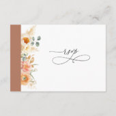 Elegant QR-code RSVP-pit en Terracotta Wedding Informatiekaartje (Achterkant)