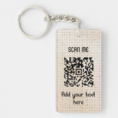 Elegant QR-code Uw Logo Gold Business Sleutelhange Sleutelhanger (Voorkant)