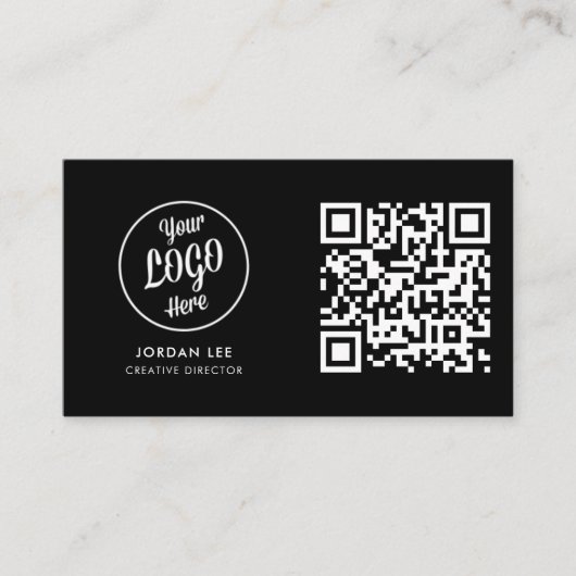 Elegant QR Code Visitekaartje (Voorkant)