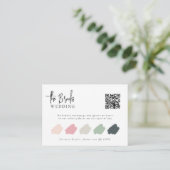 Elegant QR Code Weddenschap Stress Code Invoegen Informatiekaartje (Staand voorkant)