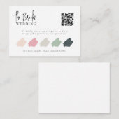 Elegant QR Code Weddenschap Stress Code Invoegen Informatiekaartje (Voorkant / Achterkant)