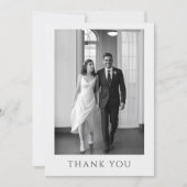 Elegant QR Code Wedding Photo Monogram Thank You Bedankkaart (Voorkant)