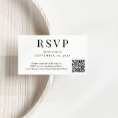 Elegant QR Code Wedding RSVP Informatiekaartje