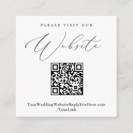 Elegant QR Code Wedding Website Kaart