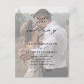 Elegant QR Code Weduwschap met foto's Briefkaart (Voorkant)