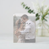 Elegant QR Code Weduwschap met foto's Briefkaart (Staand voorkant)