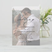 Elegant QR Code Weduwschap met foto's Kaart (Staand voorkant)