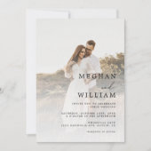 Elegant QR Code Weduwschap met foto's Kaart (Voorkant)