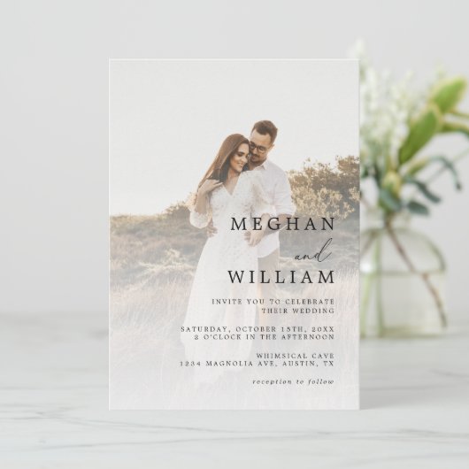 Elegant QR Code Weduwschap met foto's Kaart (Staand voorkant)