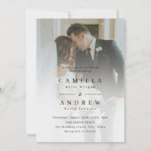 Elegant QR Code Weduwschap met foto's Kaart (Achterkant)