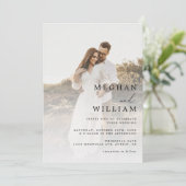 Elegant QR Code Weduwschap met foto's Kaart (Staand voorkant)