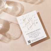 Elegant QR-codescript gelukkig ooit na feest Kaart