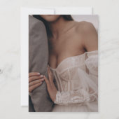 Elegant QR-codescript gelukkig ooit na feest Kaart (Achterkant)