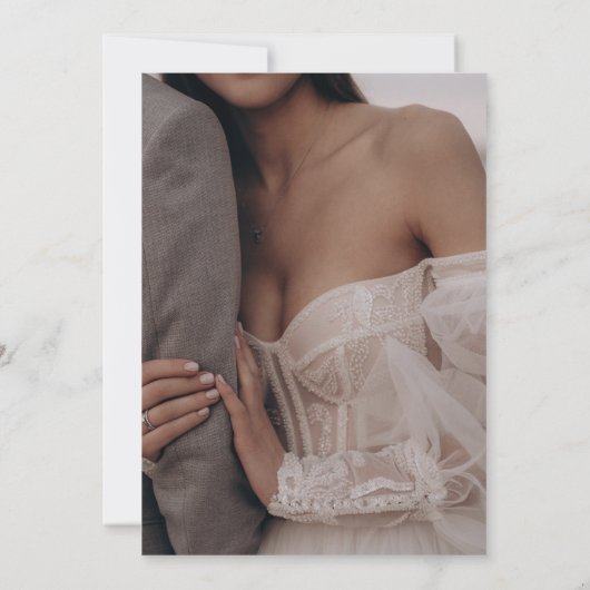 Elegant QR-codescript gelukkig ooit na feest Kaart (Achterkant)