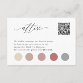 Elegant QT Wedding Color Palette Attire Kaarten (Voorkant)