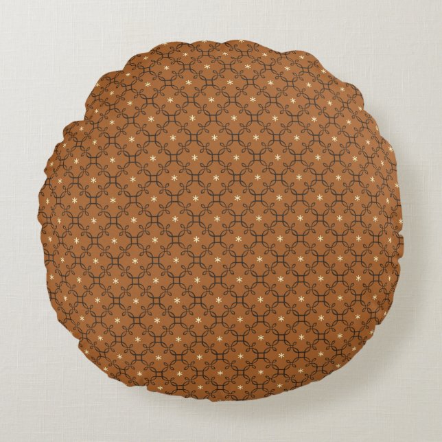 Elegant  quatrefoil Beethoven cover CC1252 Rond Kussen (Voorkant)